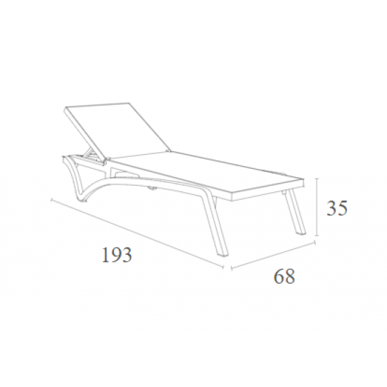 PACIFIC ΞΑΠΛΩΣΤΡΑ BLACK/BLACK ΠΟΛ/ΝΙΟΥ 193X68X35εκ.