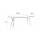 MAX ΤΡΑΠΕΖΙ 180X90Χ74εκ. WHITE LAMINATE 12mm