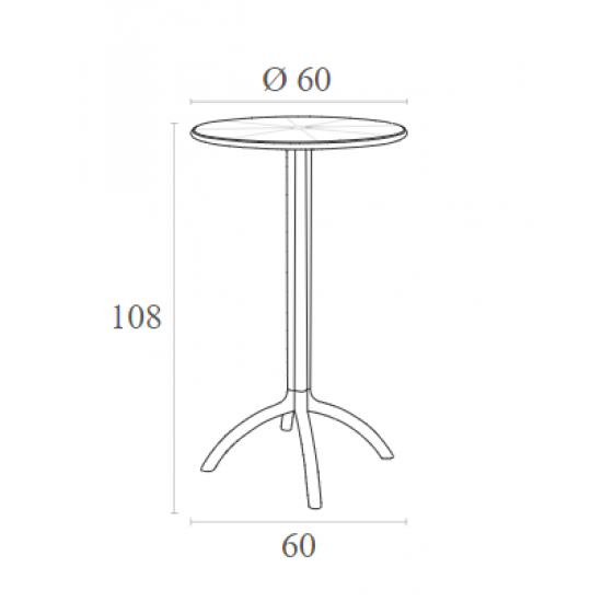 OCTOPUS BAR Φ60Χ108εκ.TAUPE ΠΟΛ/ΝΙΟΥ