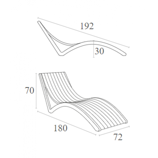 SLIM ΞΑΠΛΩΣΤΡΑ TAUPE ΠΟΛ/ΝΙΟΥ 180X72X70εκ.