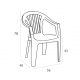 LOLA ΛΕΥΚΗ ΠΟΛΥΘΡΟΝΑ 56X40X78εκ.