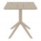 PARIS TAUPE 70X70X74εκ. ΤΡΑΠΕΖΙ ΠΟΛ/ΝΙΟΥ