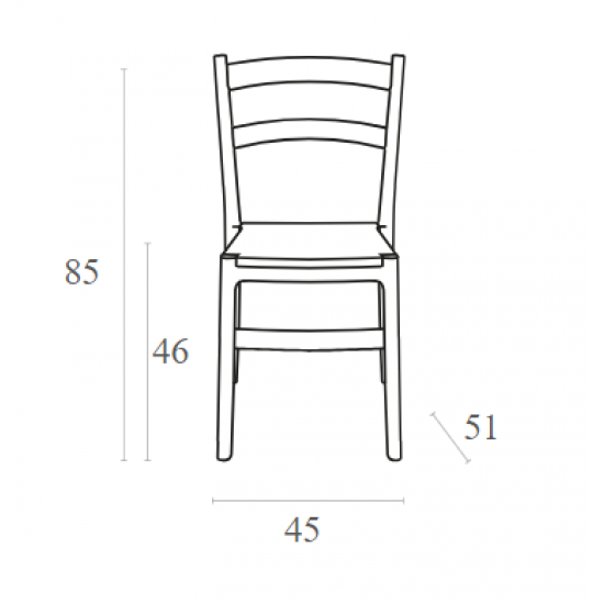 TIFFANY S DARK GREY ΚΑΡΕΚΛΑ ΠΟΛ/ΝΙΟΥ 45Χ51Χ85εκ.