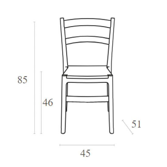 TIFFANY DARK BROWN ΚΑΡΕΚΛΑ ΠΟΛ/ΝΙΟΥ 45Χ51Χ85εκ.