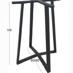 BISTRO ΨΗΛΗ 60X60X105εκ. ΒΑΣΗ ΜΕΤΑΛΛΙΚΗ ΜΕ ΡΕΓ/ΡΟΥΣ ΜΑΥΡΗ