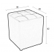 CUBE WHITE PU ΣΚΑΜΠΟ 35X35X42εκ.