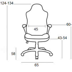 A6100-R ΜΑΥΡΟ/ΚΟΚΚΙΝΟ ΠΟΛΥΘΡΟΝΑ GAMING 65X58X43-124/54-134εκ.
