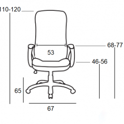 A9250 ΜΑΥΡΗ ΠΟΛΥΘΡΟΝΑ ΓΡΑΦΕΙΟΥ 67X65X46-110/56-120εκ.