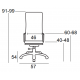 A9880 ΜΑΥΡO MESH ΠΟΛΥΘΡΟΝΑ ΓΡΑΦΕΙΟΥ 57X54X40-91/48-99εκ.