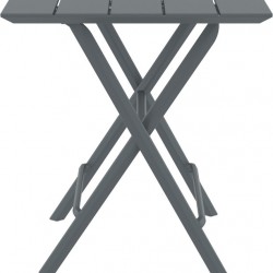HELEN DARK GREY 60Χ60X74εκ. ΤΡΑΠΕΖΙ ΠΤΥΣ/ΝΟ ΠΟΛ/ΝΙΟΥ