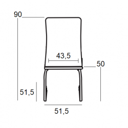 BM102 ΜΑΥΡΗ ΚΑΡΕΚΛΑ ΑΝΑΜΟΝΗΣ 51.5X51.5X50-90εκ.