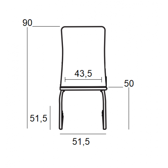 BM102 ΜΑΥΡΗ ΚΑΡΕΚΛΑ ΑΝΑΜΟΝΗΣ 51.5X51.5X50-90εκ.