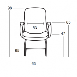 A2500 ΜΑΥΡO PU(Σ2)ΠΟΛΥΘΡΟΝΑ ΑΝΑΜΟΝΗΣ 63X65X47-98εκ.