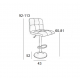 Σκαμπό Μπάρ 2τμχ Bar40 Grey Pu 43x52x113εκ.