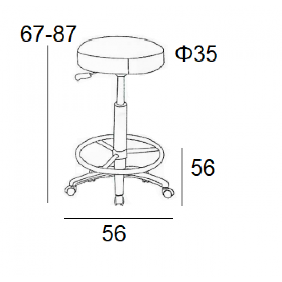 Σκαμπό Μπάρ 2τμχ ST100 Λευκό Pu 56x56x87εκ.
