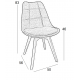 Καρέκλα Τραπεζαρίας Ξύλινη 4τμχ Bianca Beige Ύφασμα 50x56x46-83εκ.