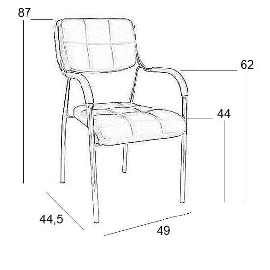 BM108 ΜΑΥΡΗ ΠΟΛ/ΝΑ ΑΝΑΜΟΝΗΣ 49Χ44.5Χ44-87εκ.