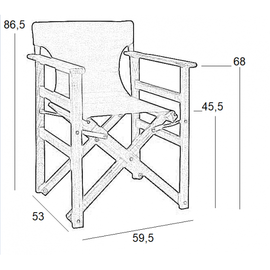 TORINO ΚΑΡΥΔΙ ΣΚΗΝΟΘΕΤΗ ΜΕ ΜΠΛΕ TEXTILENE 600gr 59.5X53X45.5-86.5εκ.