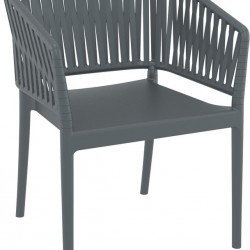 PORTOFINO DARK GREY ΠΟΛΥΘΡΟΝΑ ΠΟΛ/ΝΙΟΥ 58X58X80εκ.