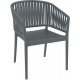 PORTOFINO DARK GREY ΠΟΛΥΘΡΟΝΑ ΠΟΛ/ΝΙΟΥ 58X58X80εκ.