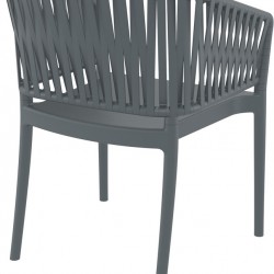 PORTOFINO DARK GREY ΠΟΛΥΘΡΟΝΑ ΠΟΛ/ΝΙΟΥ 58X58X80εκ.