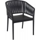 PORTOFINO BLACK ΠΟΛΥΘΡΟΝΑ ΠΟΛ/ΝΙΟΥ 58X58X80εκ.