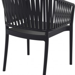 PORTOFINO BLACK ΠΟΛΥΘΡΟΝΑ ΠΟΛ/ΝΙΟΥ 58X58X80εκ.