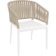 PORTOFINO WHITE/TAUPE ΠΟΛΥΘΡΟΝΑ ΠΟΛ/ΝΙΟΥ 58X58X80εκ.