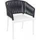 PORTOFINO WHITE/BLACK ΠΟΛΥΘΡΟΝΑ ΠΟΛ/ΝΙΟΥ 58X58X80εκ.