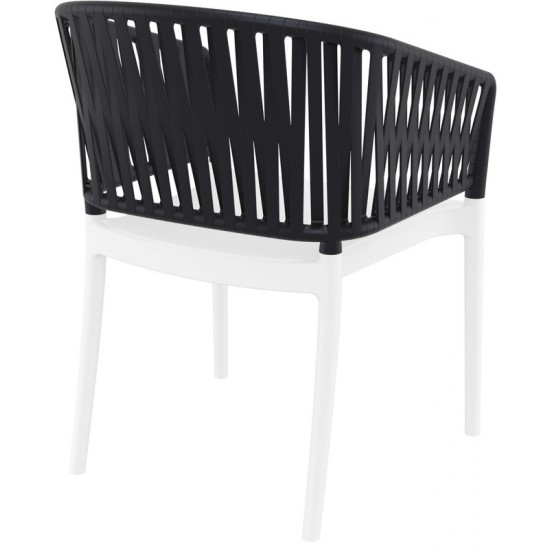 PORTOFINO WHITE/BLACK ΠΟΛΥΘΡΟΝΑ ΠΟΛ/ΝΙΟΥ 58X58X80εκ.