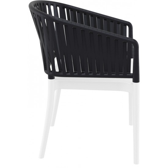 PORTOFINO WHITE/BLACK ΠΟΛΥΘΡΟΝΑ ΠΟΛ/ΝΙΟΥ 58X58X80εκ.