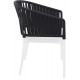 PORTOFINO WHITE/BLACK ΠΟΛΥΘΡΟΝΑ ΠΟΛ/ΝΙΟΥ 58X58X80εκ.