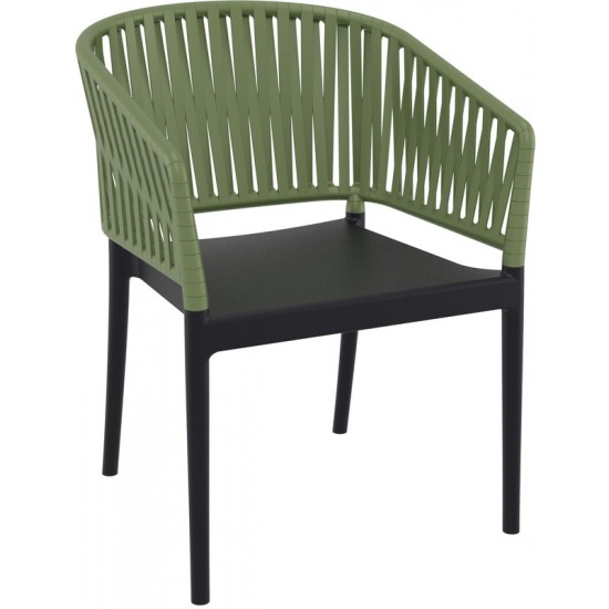 PORTOFINO BLACK/OLIVE GREEN ΠΟΛΥΘΡΟΝΑ ΠΟΛ/ΝΙΟΥ 58X58X80εκ.