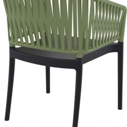 PORTOFINO BLACK/OLIVE GREEN ΠΟΛΥΘΡΟΝΑ ΠΟΛ/ΝΙΟΥ 58X58X80εκ.