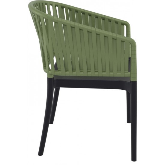 PORTOFINO BLACK/OLIVE GREEN ΠΟΛΥΘΡΟΝΑ ΠΟΛ/ΝΙΟΥ 58X58X80εκ.