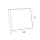 PORTOFINO ΜΑΞΙΛΑΡΙ ΠΛΑΤΗΣ LIGHT BROWN 48X55X5εκ.