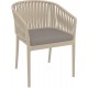 PORTOFINO ΜΑΞΙΛΑΡΙ ΚΑΘΙΣΜΑΤΟΣ LIGHT BROWN 48X50X5εκ.