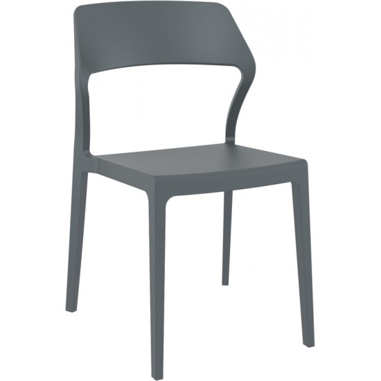 SNOW DARK GREY ΚΑΡΕΚΛΑ ΠΟΛ/ΝΙΟΥ 52X56X83εκ.