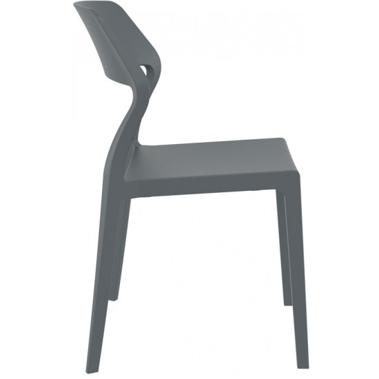 SNOW DARK GREY ΚΑΡΕΚΛΑ ΠΟΛ/ΝΙΟΥ 52X56X83εκ.