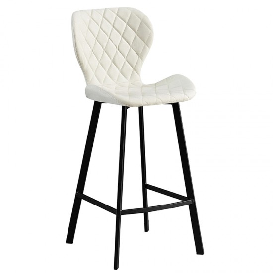 MARTIN OFF WHITE ΥΦΑΣΜΑ(Σ2)73εκ.ΣΚΑΜΠΟ ΜΕΤΑΛΛΙΚΟ 45X49X73-106εκ.