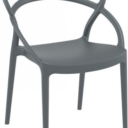 PIA DARK GREY ΚΑΡΕΚΛΑ ΠΟΛ/ΝΙΟΥ 54Χ56Χ82εκ.