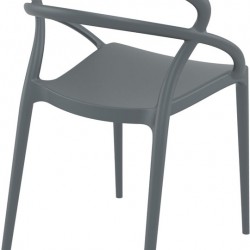 PIA DARK GREY ΚΑΡΕΚΛΑ ΠΟΛ/ΝΙΟΥ 54Χ56Χ82εκ.