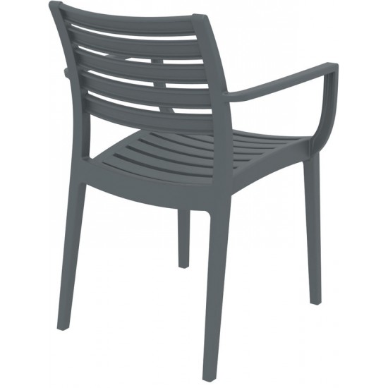 ARTEMIS DARK GREY ΠΟΛΥΘΡΟΝΑ ΠΟΛ/ΝΙΟΥ 58X58X83.5εκ.