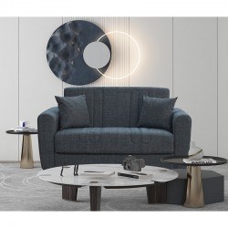 MELINA DARK GREY ΥΦΑΣΜΑ 2ΘΕΣΙΟΣ ΚΑΝΑΠΕΣ/ΚΡΕΒΑΤΙ ΜΕ ΑΠΟΘ.ΧΩΡΟ 150Χ80Χ75εκ.