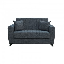 MELINA DARK GREY ΥΦΑΣΜΑ 2ΘΕΣΙΟΣ ΚΑΝΑΠΕΣ/ΚΡΕΒΑΤΙ ΜΕ ΑΠΟΘ.ΧΩΡΟ 150Χ80Χ75εκ.