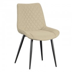 ALESIA BEIGE ΥΦΑΣΜΑ ΚΑΡΕΚΛΑ ΜΕΤΑΛΛΙΚΗ 54X63X86εκ.