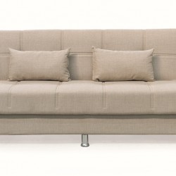 FELINA LIGHT BROWN ΥΦΑΣΜΑ 3ΘΕΣΙΟΣ ΚΑΝΑΠΕΣ/ΚΡΕΒΑΤΙ ΜΕ ΑΠΟΘ.ΧΩΡΟ 182X90X80εκ.