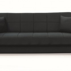 ROVER BLACK ΥΦΑΣΜΑ 3ΘΕΣΙΟΣ ΚΑΝΑΠΕΣ/ΚΡΕΒΑΤΙ ΜΕ ΑΠΟΘ.ΧΩΡΟ 210X80X75εκ.