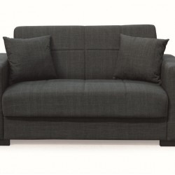 ROVER BLACK ΥΦΑΣΜΑ 2ΘΕΣΙΟΣ ΚΑΝΑΠΕΣ/ΚΡΕΒΑΤΙ ΜΕ ΑΠΟΘ.ΧΩΡΟ 150Χ80Χ75εκ.