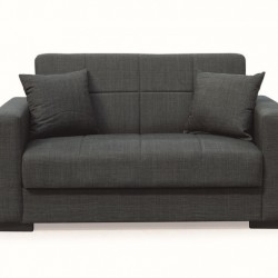 ROVER DARK GREY ΥΦΑΣΜΑ 2ΘΕΣΙΟΣ ΚΑΝΑΠΕΣ/ΚΡΕΒΑΤΙ ΜΕ ΑΠΟΘ.ΧΩΡΟ 150Χ80Χ75εκ.